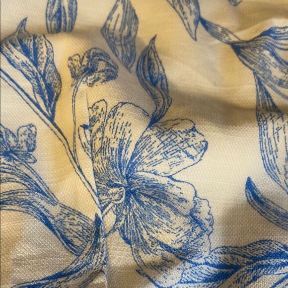 Women's Peplum Tank Top - A New Day Cream/Blue Floral 3X - Picture 6 of 6